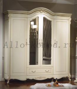 Шкаф 4-х дверный с зеркалом "Милано" MK-1838-IV 8803 ― Алло-Комод